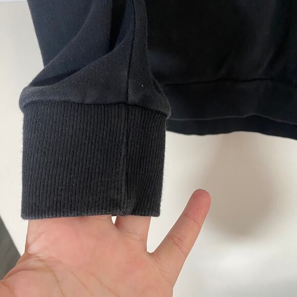 Zyia Active Black Hooded Pullover Sweater Front Pocket Sz S - Picture 4 of 9